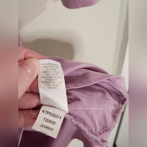 Pure Jill Women's Curved-Seam Tunic Size Medium Purple Athleisure Pastel Soft - Picture 4 of 10